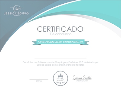 Certificado do curso Maquiagem Profissional