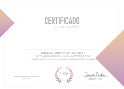 Certificado do curso Automaquiagem