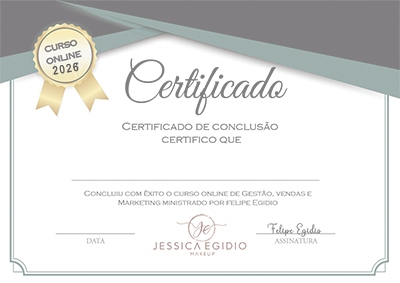 Certificado do curso Gestão, Marketing e Vendas