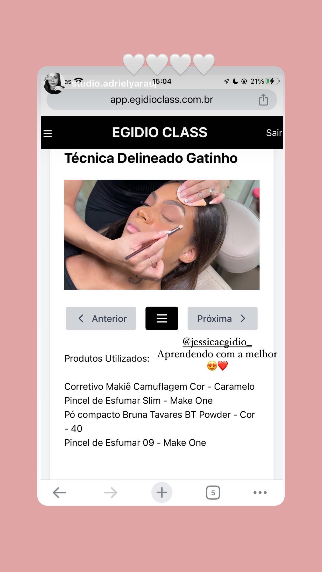 Depoimento de aluna no Instagram 06